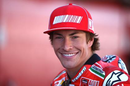 Hayden was all smiles in Catalunya today