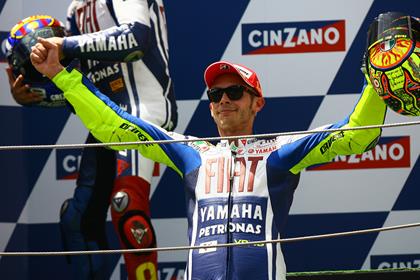 Rossi celebrates his 99th career win