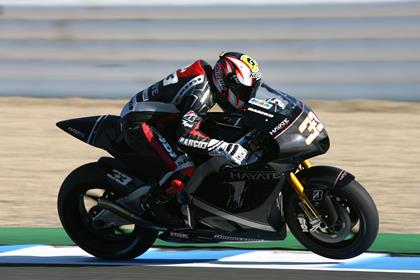 Melandri crashed heavily in Catalunya test