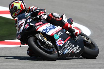 Shakey Byrne took 2nd place in race 1 at Misano