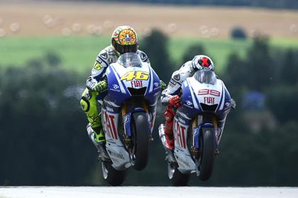 Rossi beat Lorenzo by just 0.099s