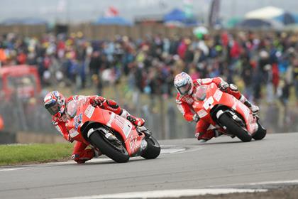 Stoner and Hayden were lapped and embarrassed at Donington