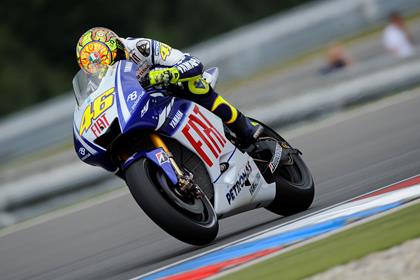 Rossi claimed pole despite a late crash