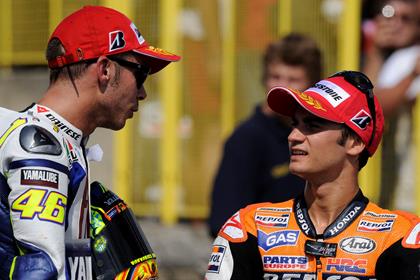 Pedrosa was easily beaten by Rossi