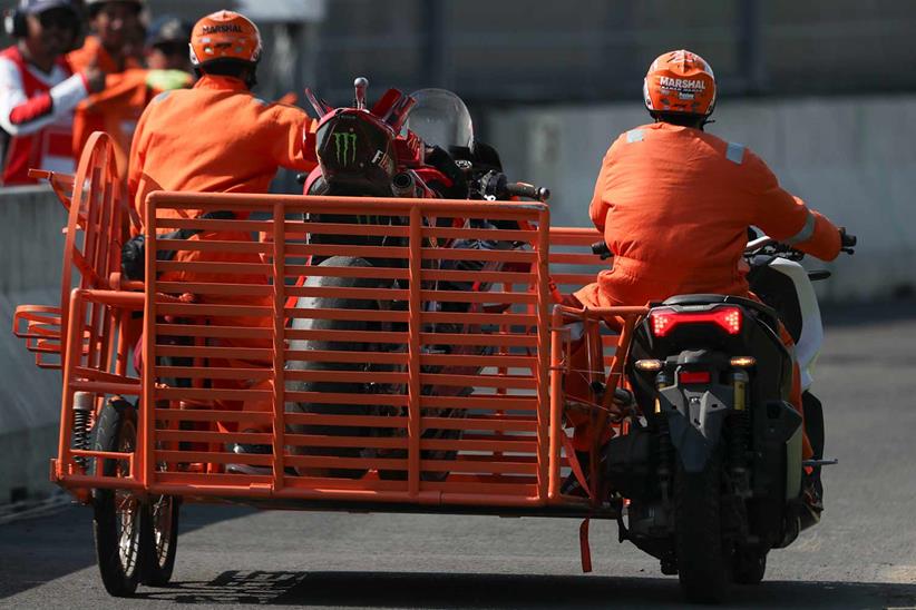 MotoGP Mandalika: Marc Marquez suffers fractured collarbone in opening ...