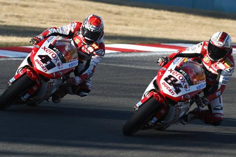 Haga and Fabrizio retained at Ducati for 2010