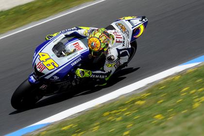 Rossi was quickest in Phillip Island today