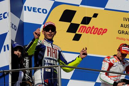 Rossi was pleased with second place