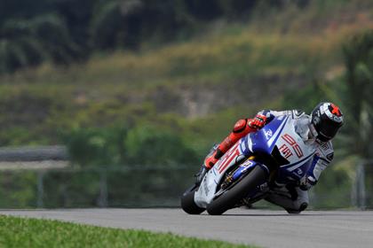 Lorenzo was quickest in Malaysia this afternoon