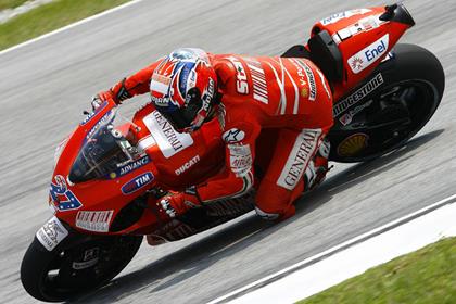 Stoner has posted quick times in Sepang