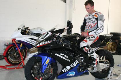 Pat McDougall with the Yamah R1 he will ride in 2010