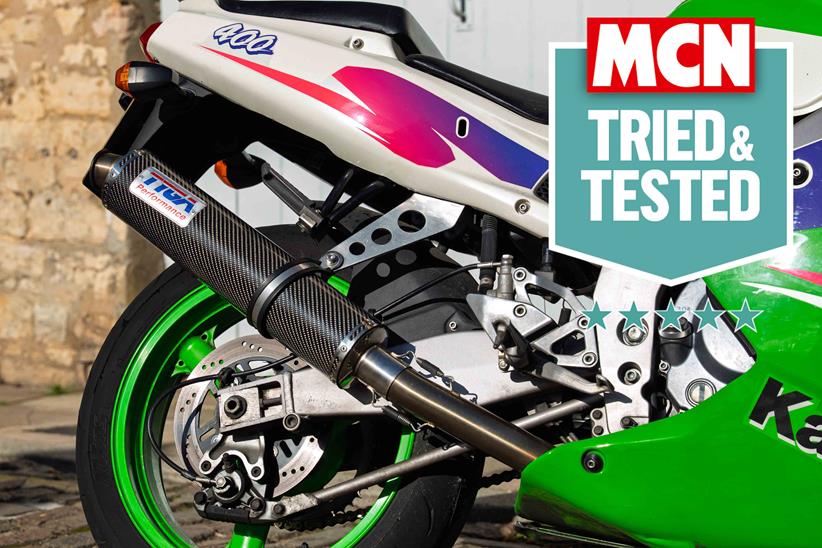 Is the Tyga track exhaust on a ZXR400L all noise and no gains?