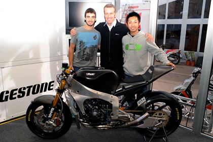 de Rosa and Takahashi with Tech 3 boss Poncharal