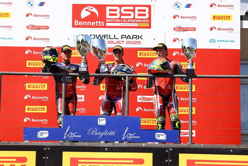 Victory for Tommy Bridewell and Honda at Cadwell Park in 2025.