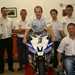 James Westmoreland on the Came Yamaha with team owner Steve Rodgers (front, far right)