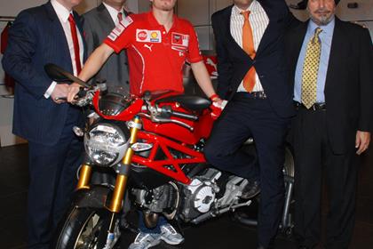 Nicky Hayden opens the Ducati showroom in India