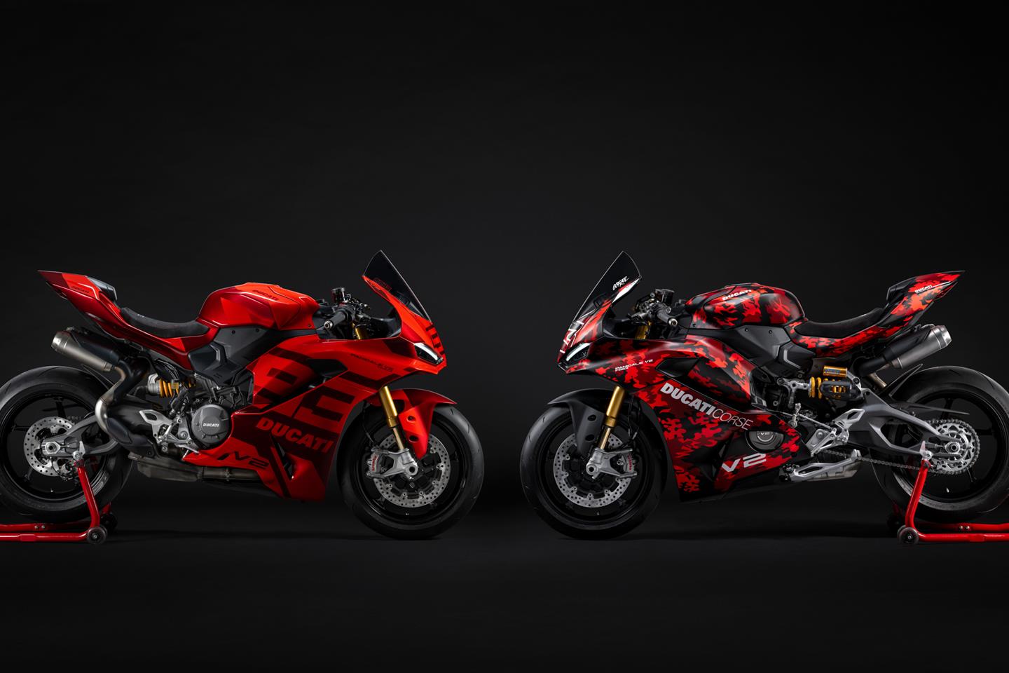 Ducati Panigale V2 duo celebrates Marquez and Bagnaia