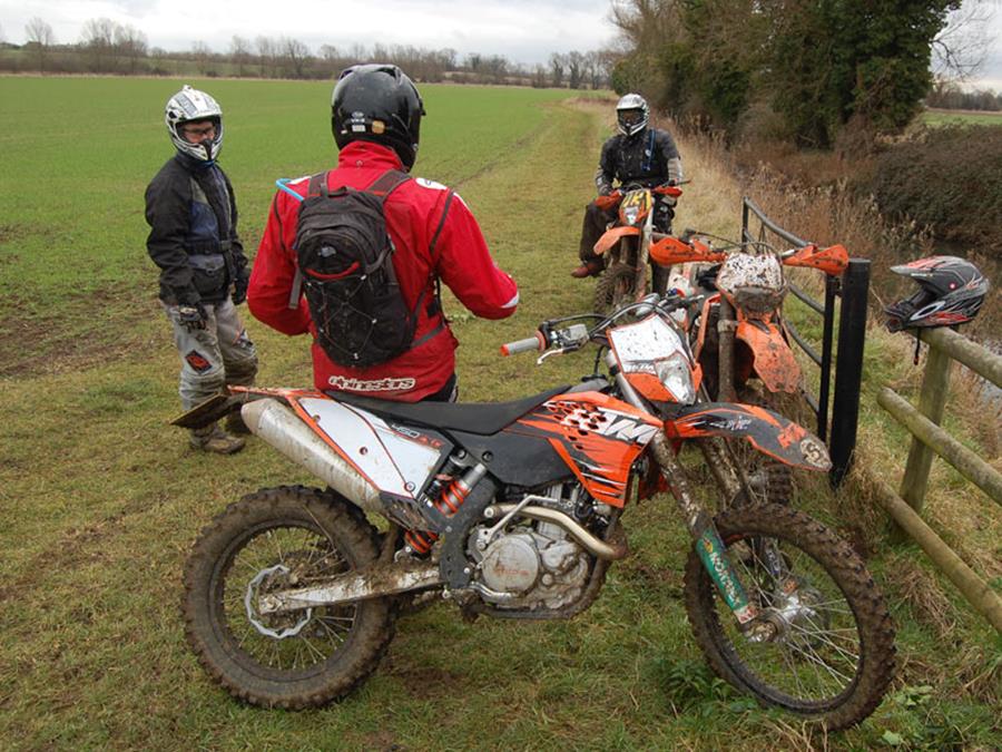 Getting muddy with the KTM 450 EXC