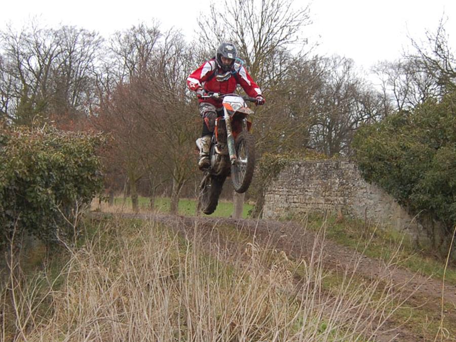 KTM 450 EXC jumping