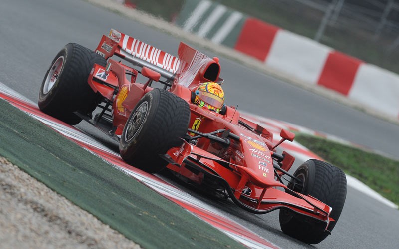 Valentino Rossi impresses in Ferrari F1 test