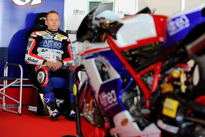 Byrne completed just a handful of laps in Valencia