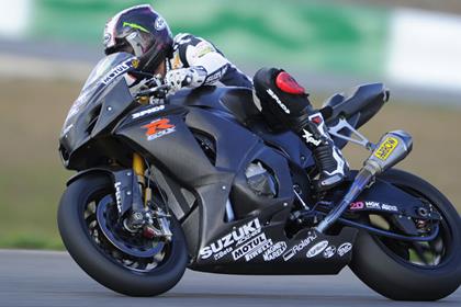 Leon Haslam onboard the Alstare Suzuki GSX-R1000