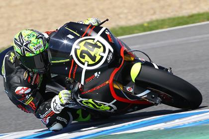 Toni Elias crashed heavily on the final day of testing