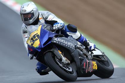 Chris Burns was the third Evo rider home at Brands Hatch