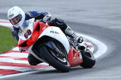 Luke Jones finished first in his first ever superbike race