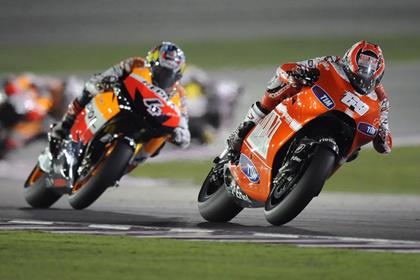 Nicky Hayden had to settle for fourth spot after losing out to Dovizioso on the final corner