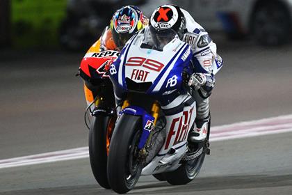 Jorge Lorenzo finished in second place at Qatar