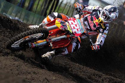 Cairoli on his way to victory on the 350cc KTM