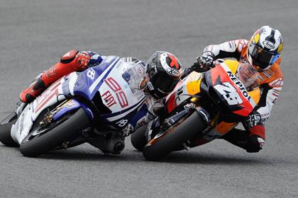 Jorge Lorenzo fought from fifth place to take the win