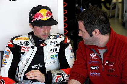 Laverty and his crew chief Phil Matron