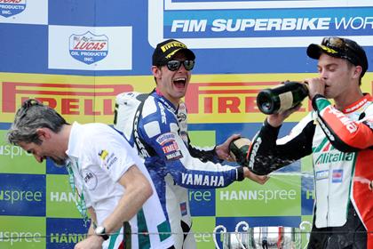 Crutchlow claimed third place in race two and 11th in race one