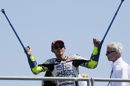 Valentino Rossi was overjoyed with third place