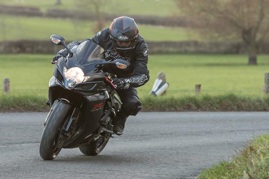 Suzuki GSX-R750 on the road