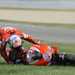 Casey Stoner crashed out of the top six at Indianapolis