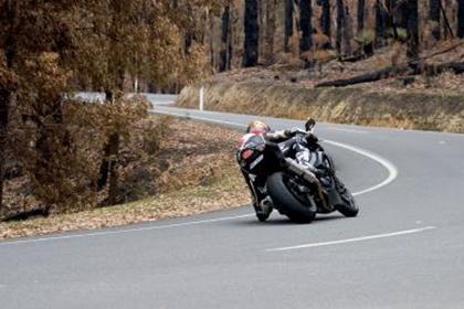 Donald out getting some practice on his GSXR1000 before leaving oz