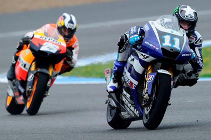 Spies looked to have secured a Yamaha one-two until his crash