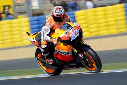 Casey Stoner takes pole position with a consistent performance at Le Mans