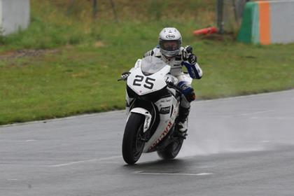 Chris Burns celebrated his maiden win in the ONK Dutch Superbike Championship at Oschersleben last Sunday.