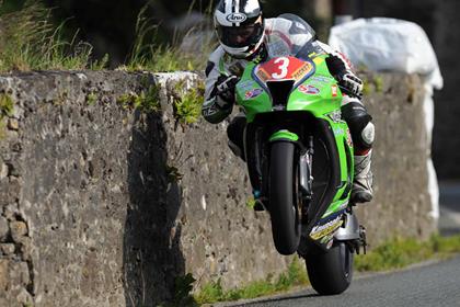 Michael Dunlop on his way to victory at the Southern 100