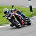 Cornering on track on the BMW S1000R