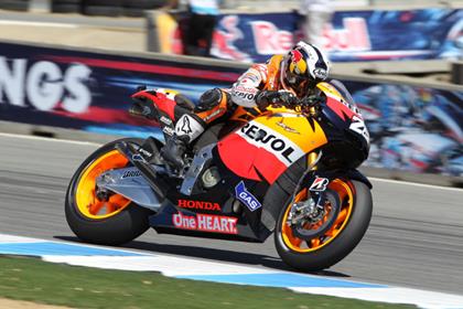 Dani Pedrosa claimed his fifth podium finish of the season at Laguna