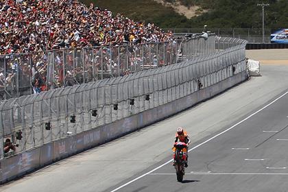 Casey Stoner claimed his fifth win of 2011 at Laguna Seca