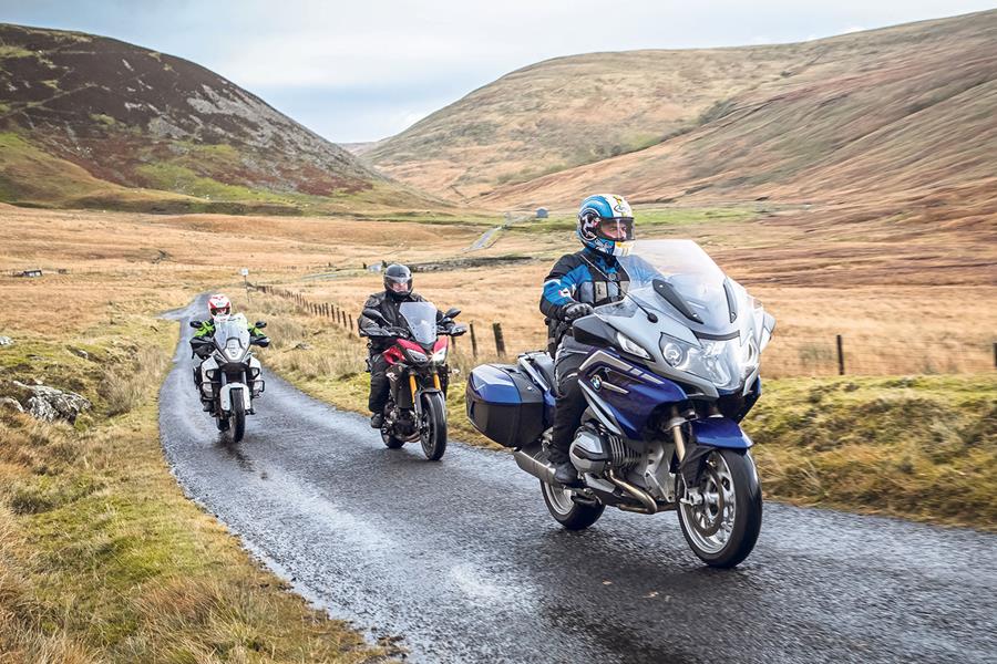 A BMW R1200RT with some of its rivals