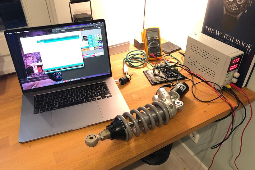 OTX controller with rear shock and laptop
