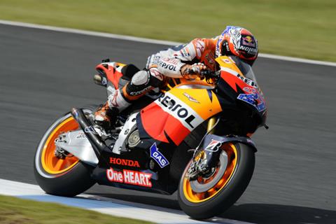 Motegi MotoGP: Stoner secures tenth pole of season