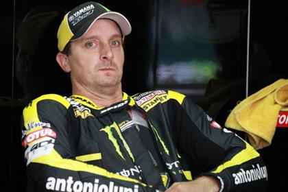 Colin Edwards suffered a dislocated left shoulder in the horrific crash at Sepang 